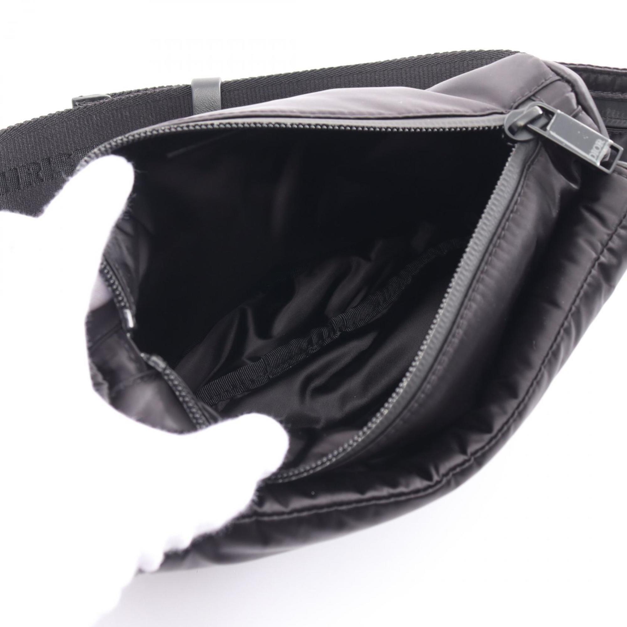 Christian Dior Dior Saddle Bag Waist Body Nylon Men's Black 1ADPO128YRV