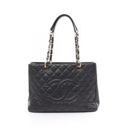 CHANEL Matelasse Grand GST Tote Bag, Caviar Skin, Women's, Black, A50995