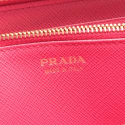 PRADA SAFFIANO METAL Round Long Wallet Saffiano Leather Women's Pink 1ML506