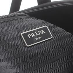 Prada VELA Tote Bag, Nylon, Saffiano Leather, Women's, Black, 1BG052