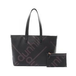 Dunhill Tote Bag, Coated Canvas, Leather, Men's, Black, Brown