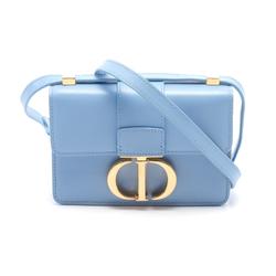 Christian Dior Dior 30 MONTAIGNE MICRO Box Bag Shoulder Leather Women's Blue S2110UMOS