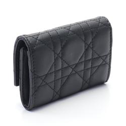 Christian Dior Dior Miss Glycine Wallet Bi-fold Leather Women's Black S0966ONMJ900