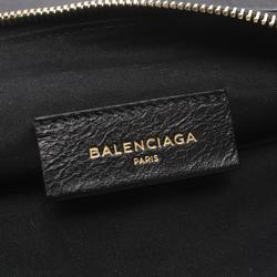 BALENCIAGA Classic Motor Second Bag Clutch Leather Men's Women's Black 541818