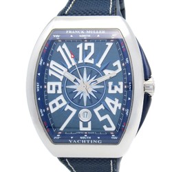 Franck Muller Vanguard Yachting Watch Stainless Steel Rubber Men's Blue V45SCDT