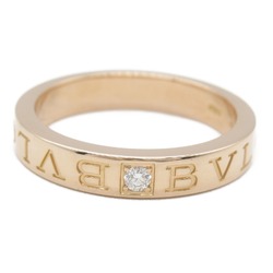 BVLGARI B-zero1 Double Ring, K18PG (pink gold), Diamond, Women's, Clear