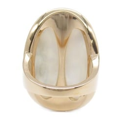 BVLGARI Intarsio Ring, K18PG (pink gold), diamond, shell, ladies, white, clear