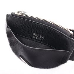 PRADA Wallet/Coin Case Wallet Saffiano Leather Women's Black 1MC026