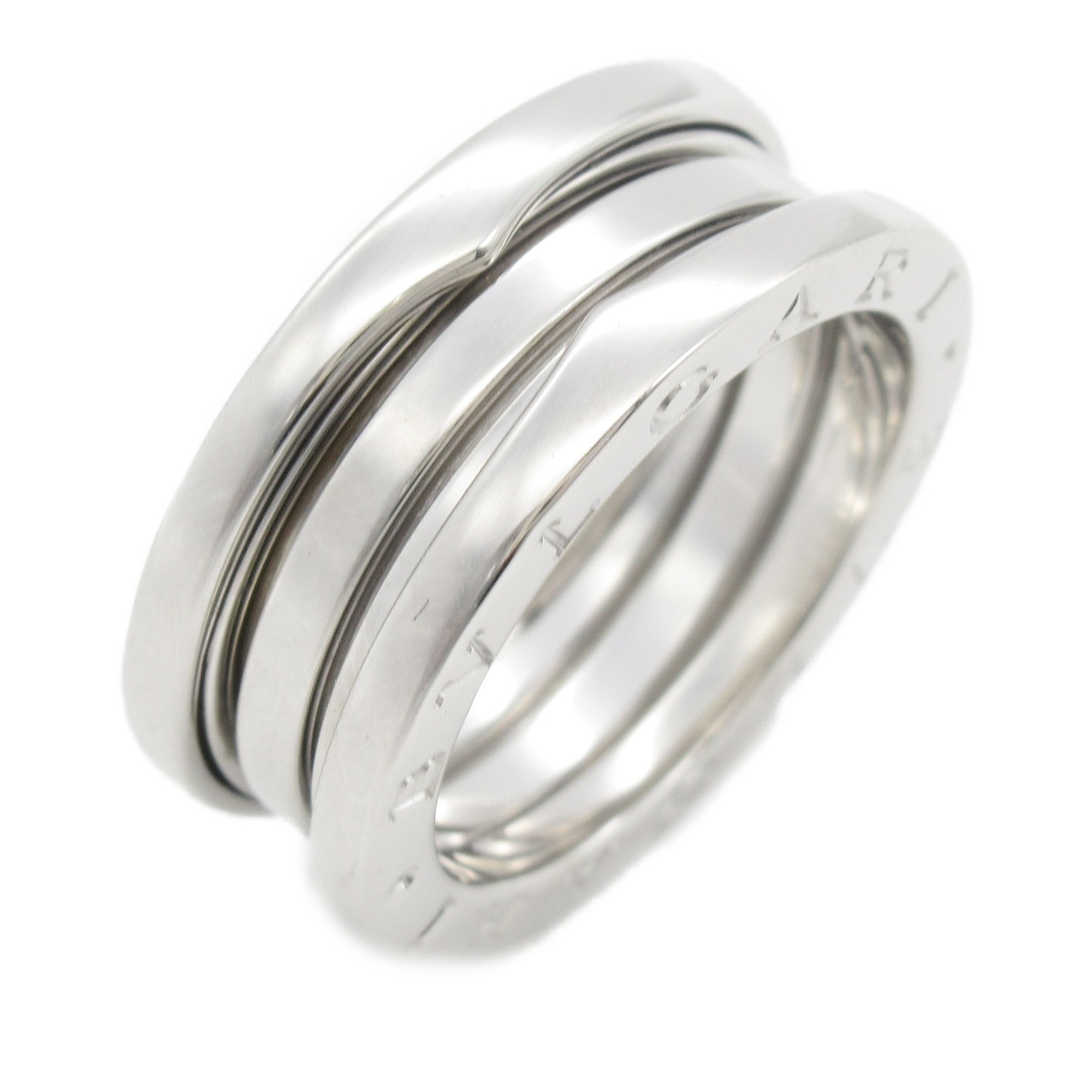 BVLGARI B-zero1 Ring, K18WG (White Gold), Men's, Women's, Silver