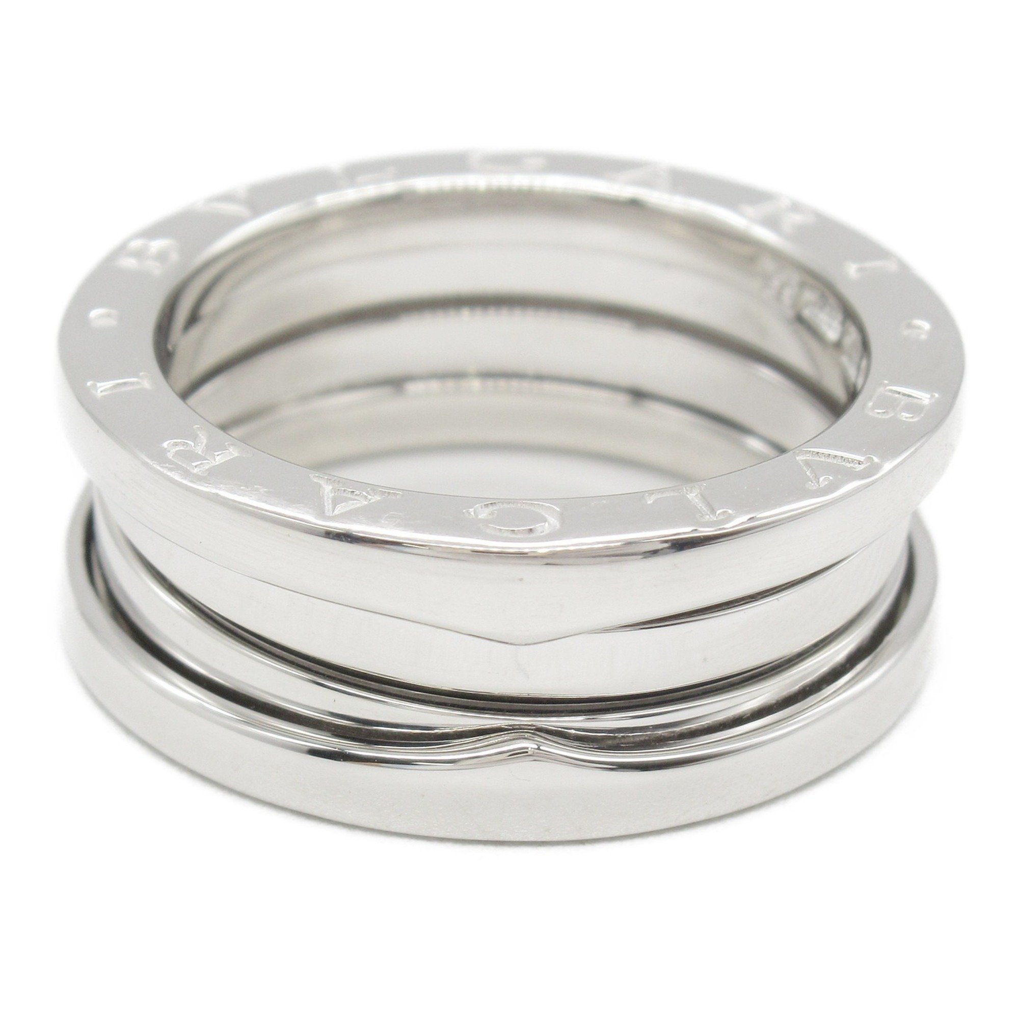 BVLGARI B-zero1 Ring, K18WG (White Gold), Men's, Women's, Silver