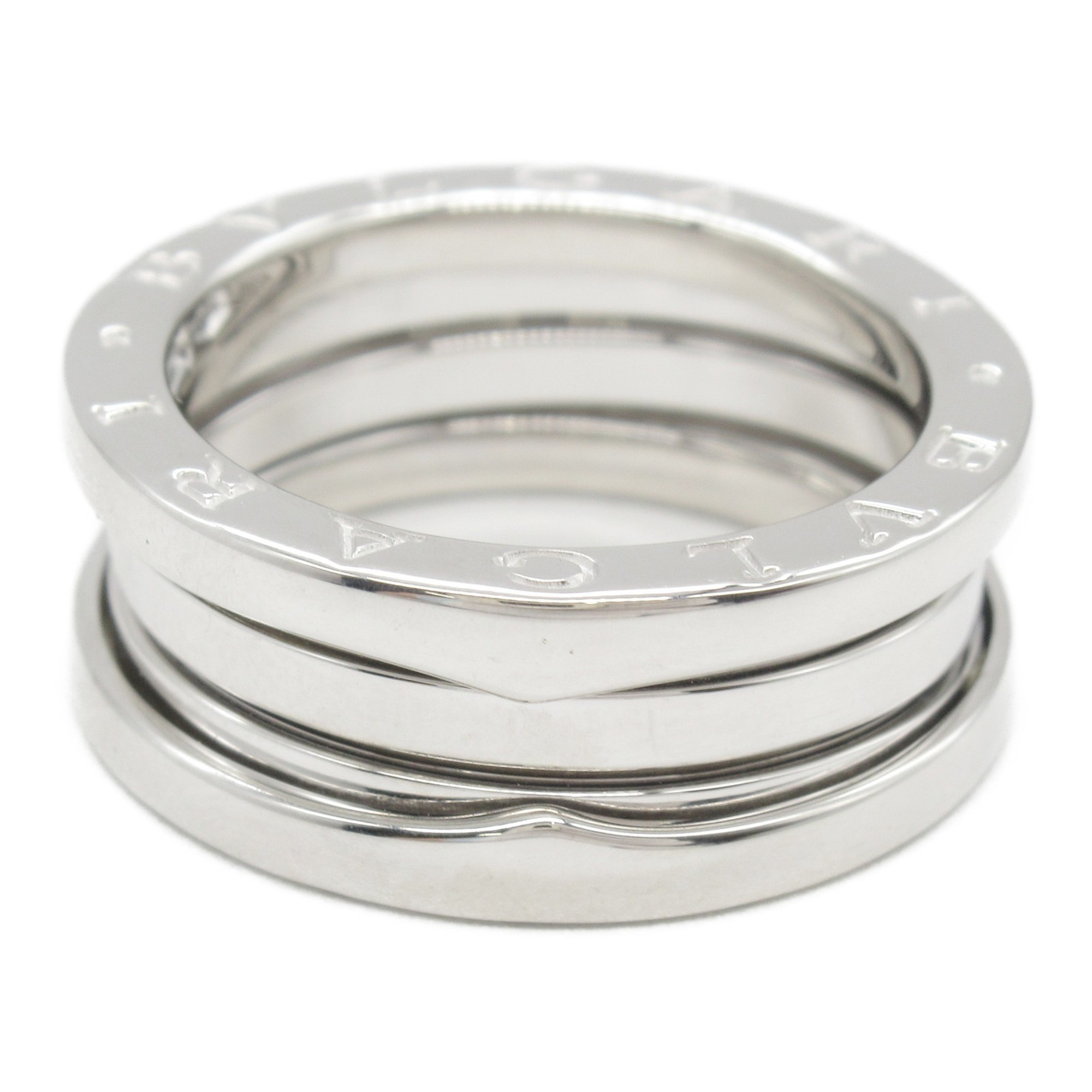 BVLGARI B-zero1 Ring, K18WG (White Gold), Men's, Women's, Silver