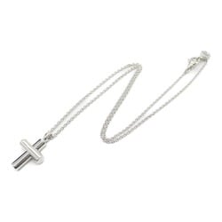 BVLGARI Latin Cross Necklace, K18WG (White Gold), Women's, Silver