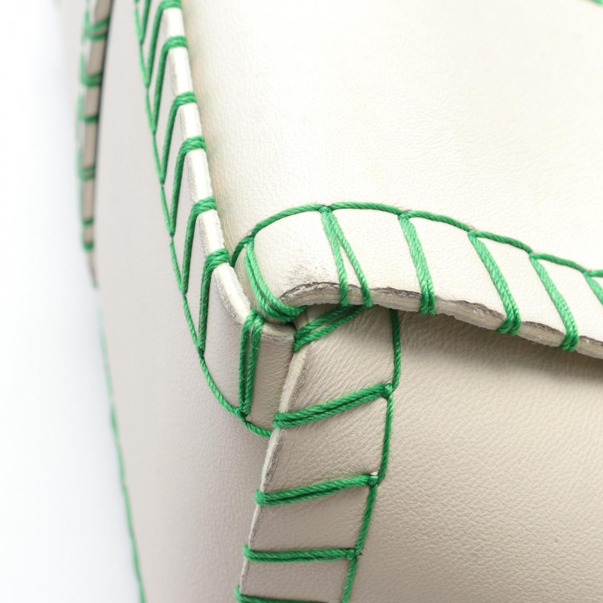 BOTTEGA VENETA Arco Small Tote Bag Leather Women's White Green