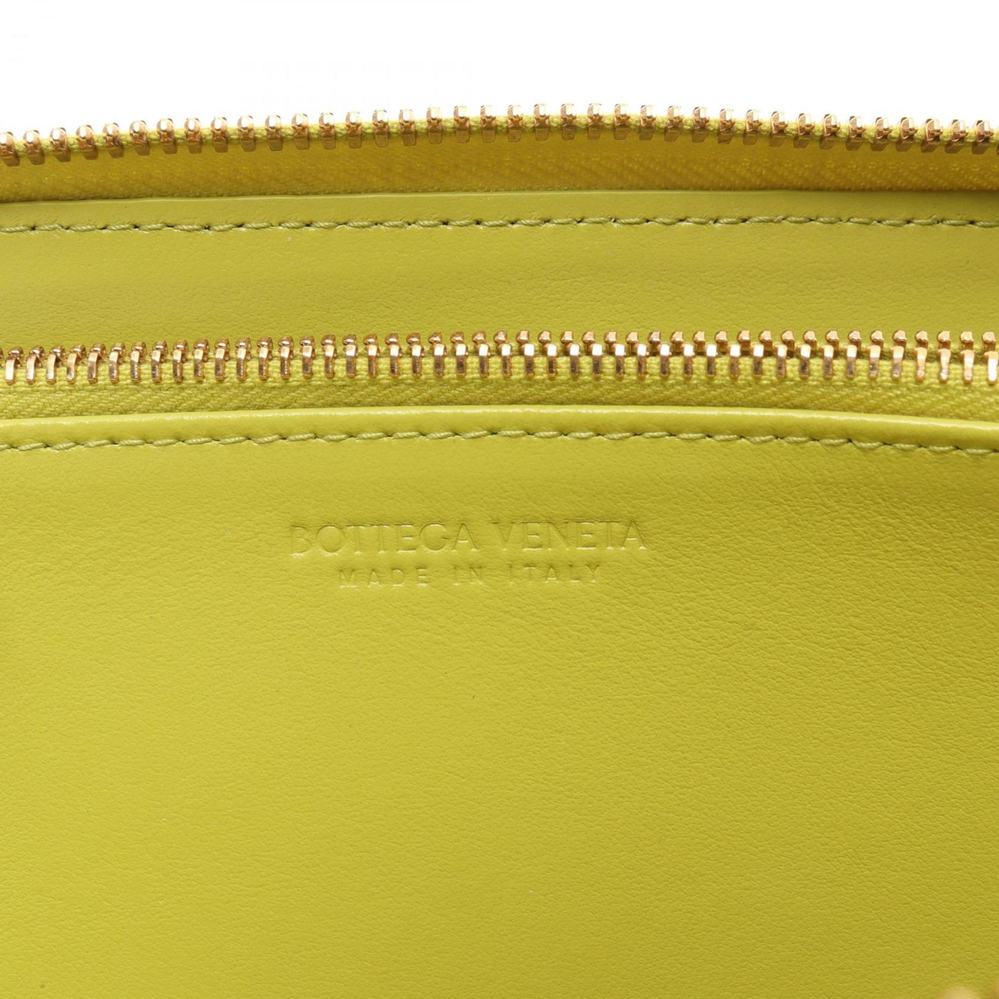 BOTTEGA VENETA Intrecciato Round Long Wallet Leather Men's Women's Green P01602832N