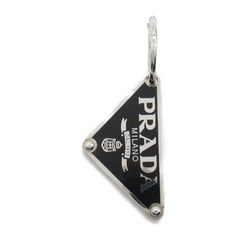 Prada PRADA Symbol Right Ear Pendant Earrings, Plated, Women's, Silver, Black, 1JO978_2DSP_F0002