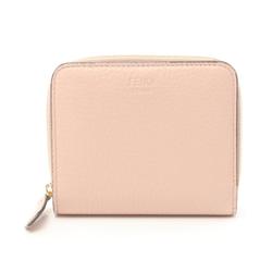 FENDI F IS Bi-fold Wallet Leather Women's Pink 8M0407