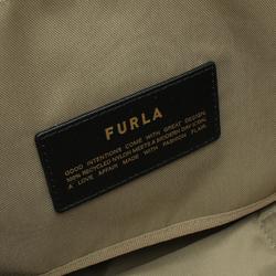 Furla Piuma L Tote Bag Leather Nylon Canvas Women's Green Beige WB01249BX30503183S