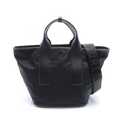 Furla Piuma M Handbag Bag Leather Nylon Canvas Women's Black WB01269BX30503180S