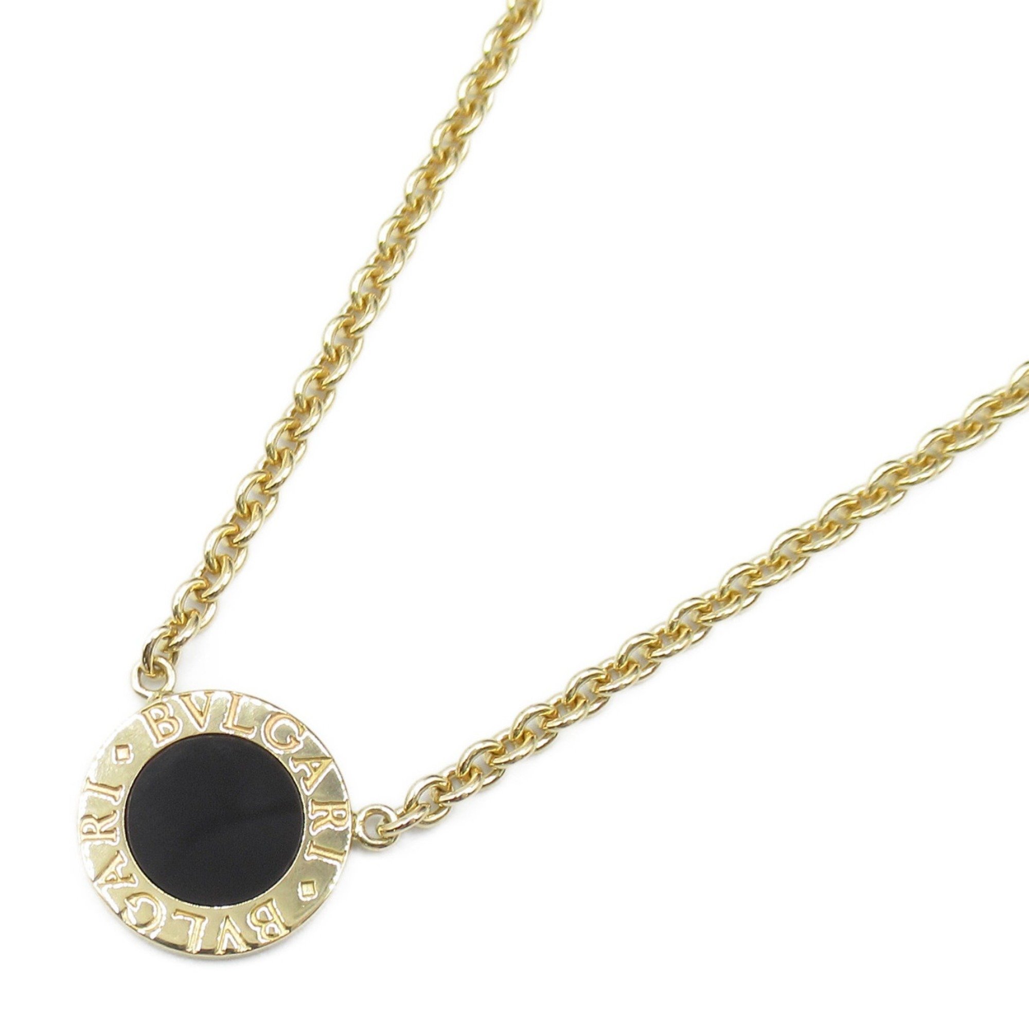 BVLGARI Onyx Necklace K18 (Yellow Gold) Women's Black