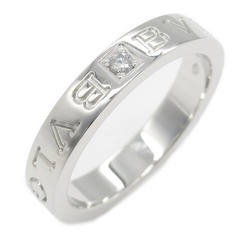 BVLGARI Double Ring, K18WG (White Gold), Diamond, Men's, Women's, Clear