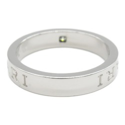 BVLGARI Double Ring, K18WG (White Gold), Diamond, Men's, Women's, Clear