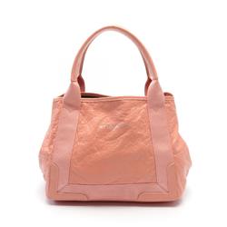 BALENCIAGA NAVY CABAS S Navy Cabas Tote Bag Leather Women's Pink