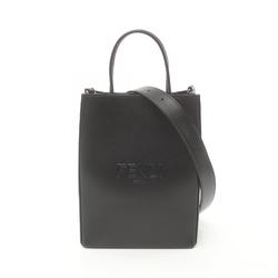 FENDI Pack Bag Small Handbag Leather Men Women Black 7VA512 AFB3