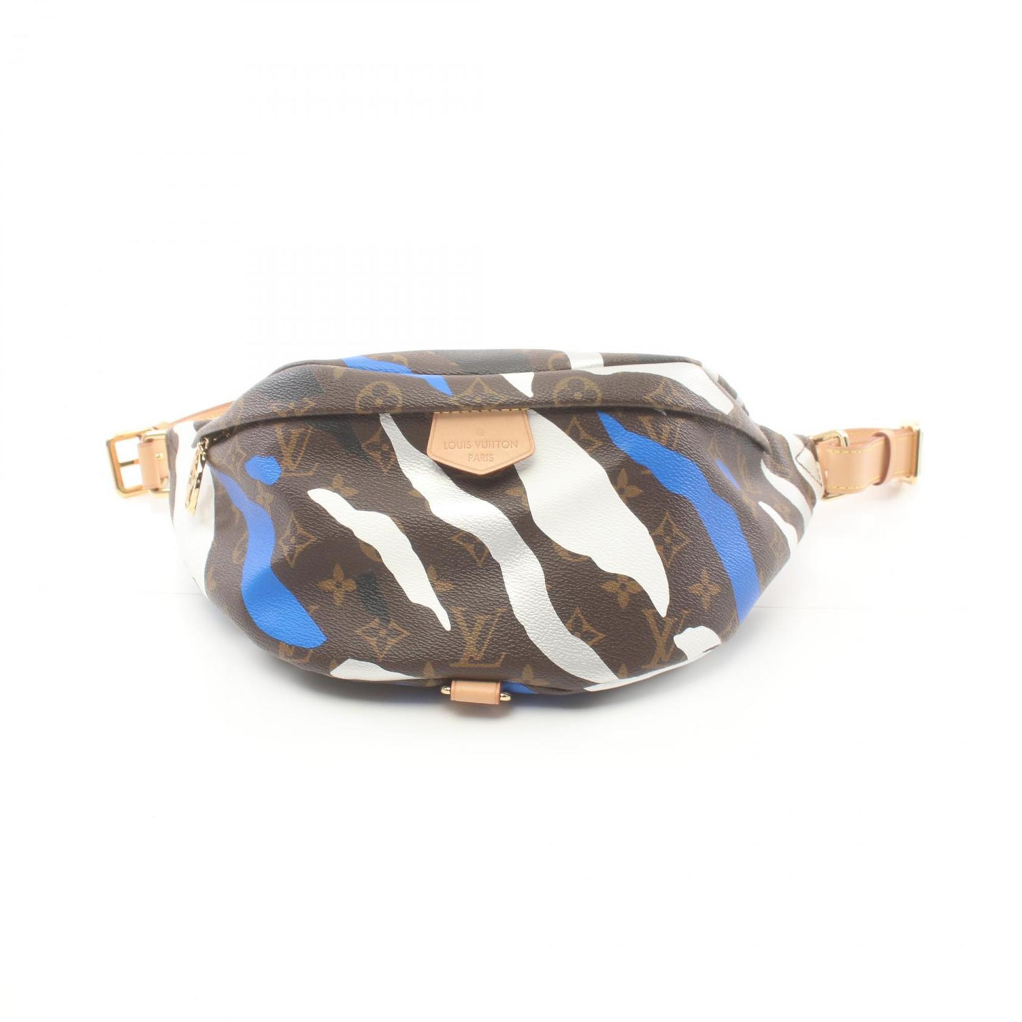 LOUIS VUITTON × League of Legends Bumbag MM Monogram Waist Bag Body Coated Canvas Leather Men's Brown Blue Multicolor M45106