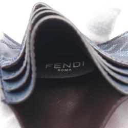 FENDI Diagonal Zucca Business Card Holder/Card Case Coated Canvas Leather Men's Navy 7M0164ASICF1O97