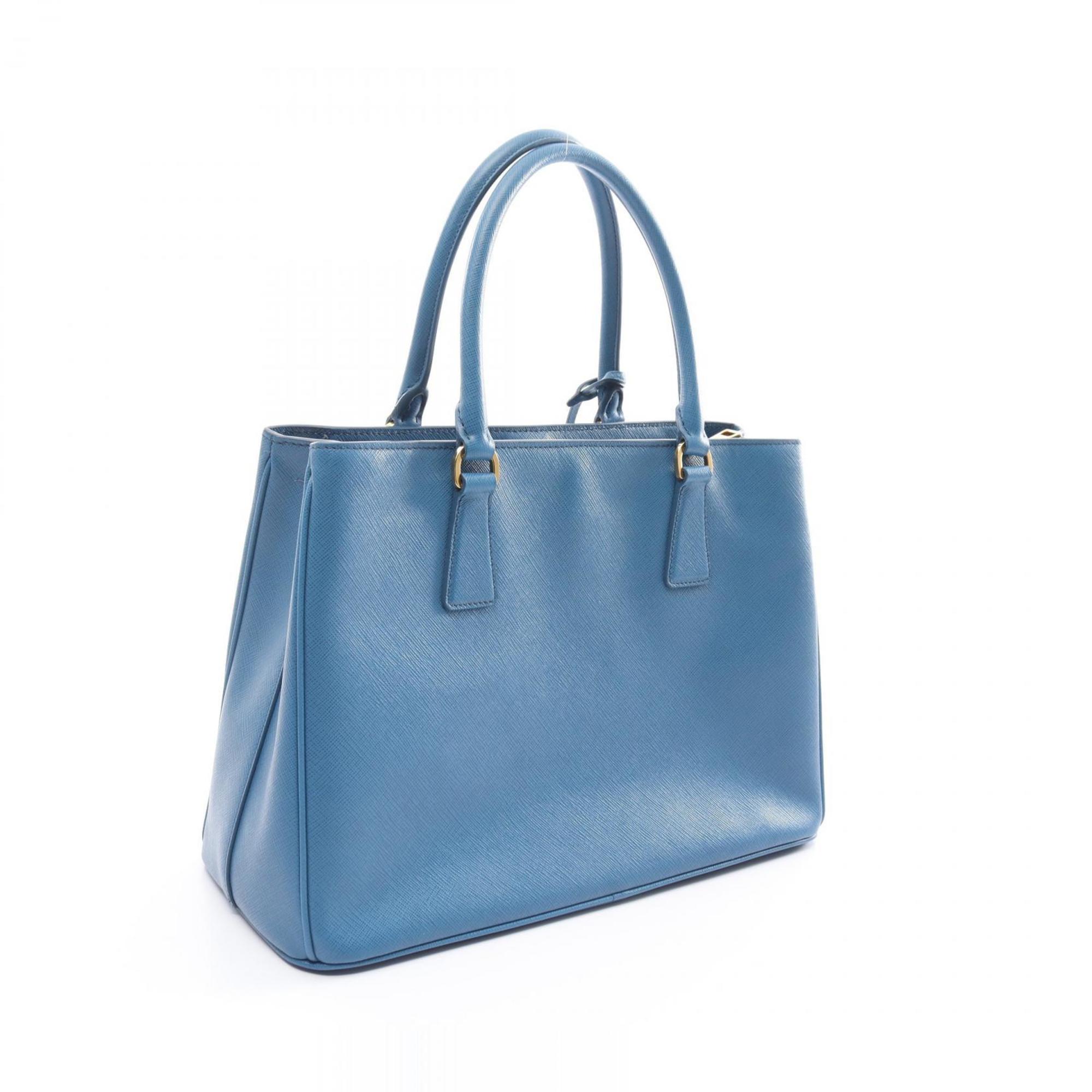 PRADA SAFFIANO LUX Galleria Handbag Bag Saffiano Leather Women's Blue BN1874