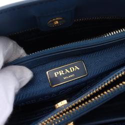 PRADA SAFFIANO LUX Galleria Handbag Bag Saffiano Leather Women's Blue BN1874