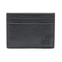 BALENCIAGA MONACO Monaco Business Card Holder/Card Case Leather Men's Black 7665472AAS81000