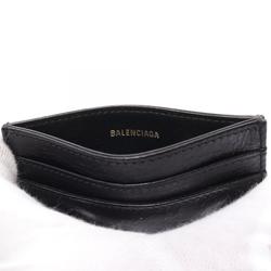 BALENCIAGA Monaco Business Card Holder/Card Case Leather Men's Black 7654632AAXB1000