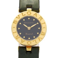 BVLGARI B-zero1 Watch, K18 (yellow gold), leather strap, women's, black, BZ22G