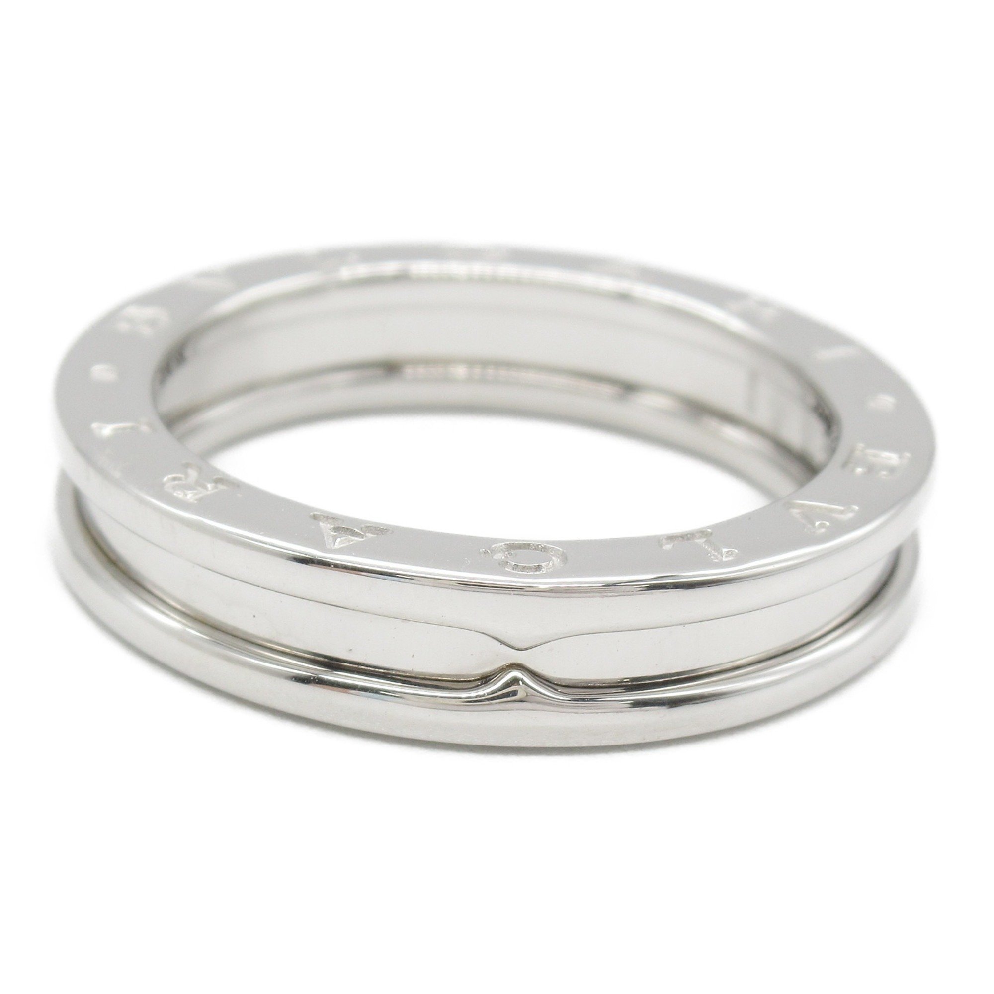 BVLGARI B-zero1 Ring, K18WG (White Gold), Men's, Women's, Silver