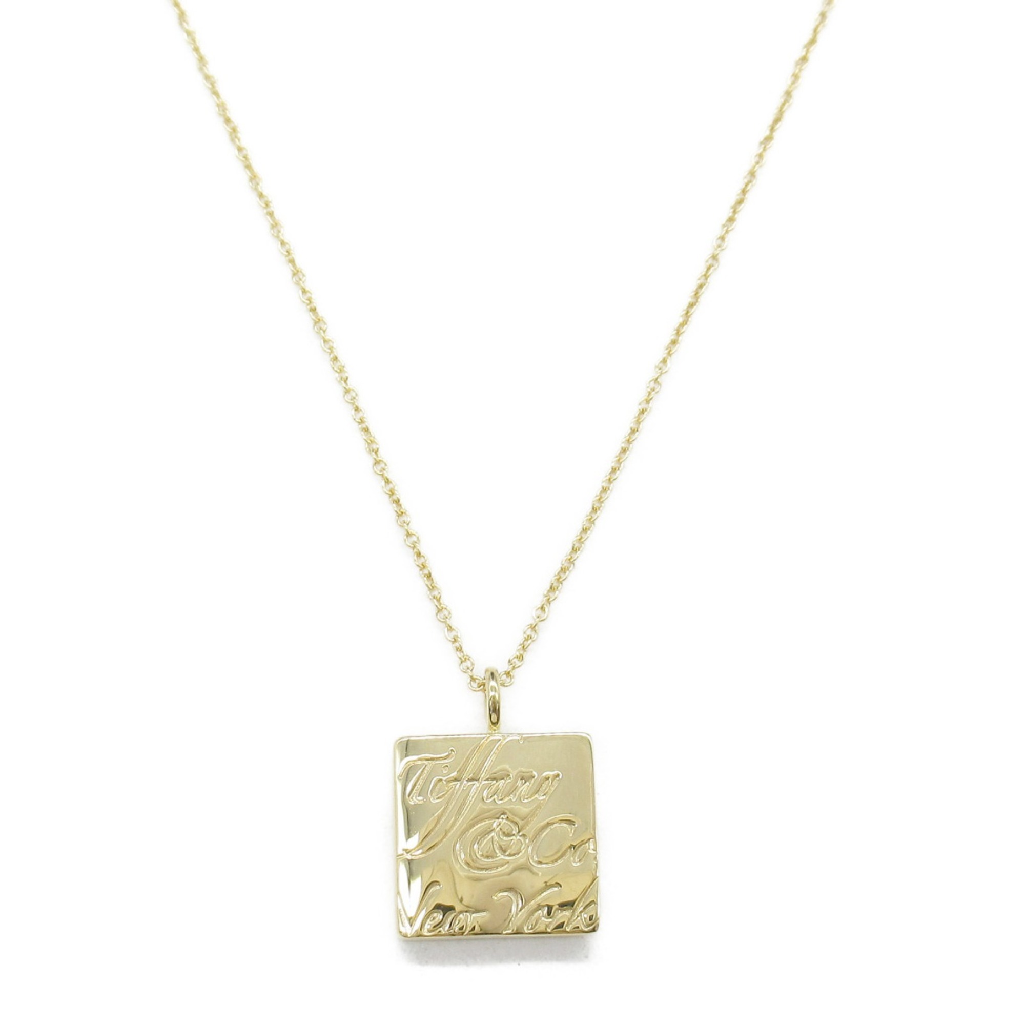 Tiffany & Co. Notes Square Necklace, 18K Yellow Gold, Women's, Gold