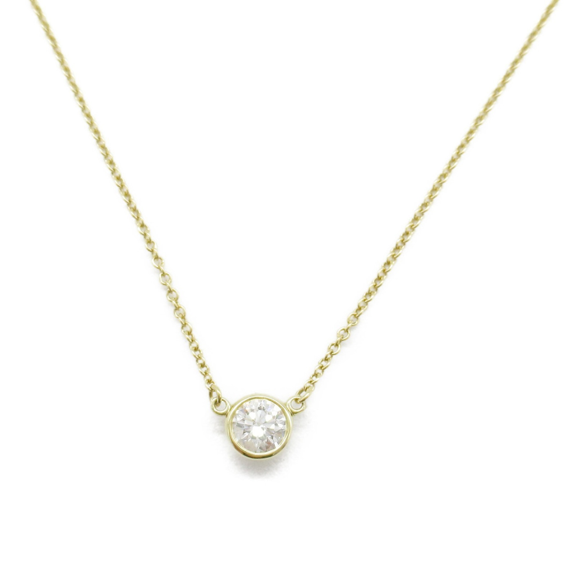 Tiffany & Co. By the Yard Necklace, K18 (yellow gold), diamond, ladies, clear