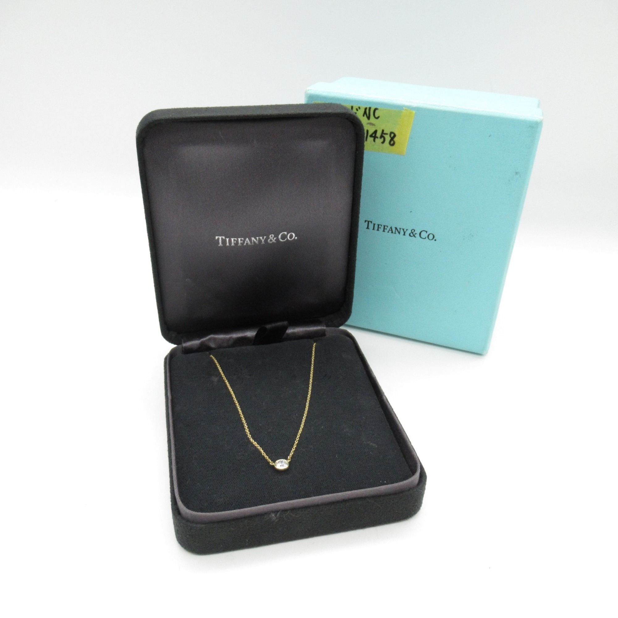 Tiffany & Co. By the Yard Necklace, K18 (yellow gold), diamond, ladies, clear