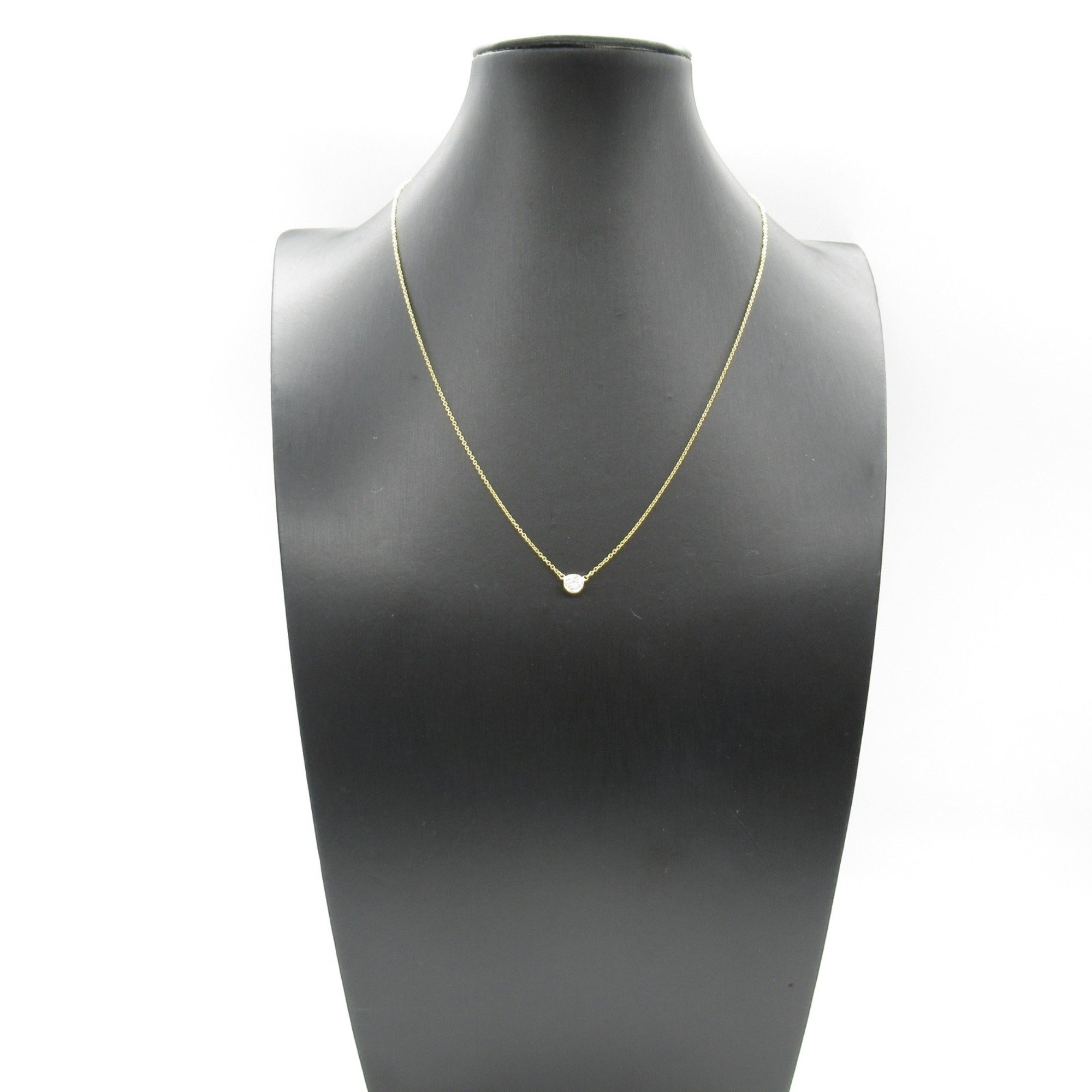 Tiffany & Co. By the Yard Necklace, K18 (yellow gold), diamond, ladies, clear