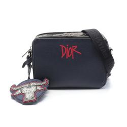 Christian Dior Dior DIOR x SHAWN STUSSY Shoulder Bag Leather Men's Navy