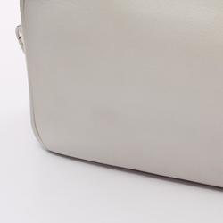 PRADA CITY CALF Shoulder Bag Leather Women's White Multicolor