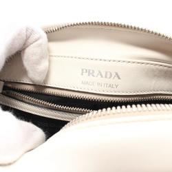 PRADA CITY CALF Shoulder Bag Leather Women's White Multicolor