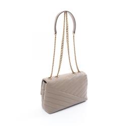 Tory Burch KIRA CHEVRON SMALL Shoulder Bag Leather Women's Beige 90452082