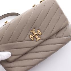 Tory Burch KIRA CHEVRON SMALL Shoulder Bag Leather Women's Beige 90452082