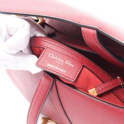 Christian Dior Dior Saddle Bag Shoulder Leather Women's Bordeaux