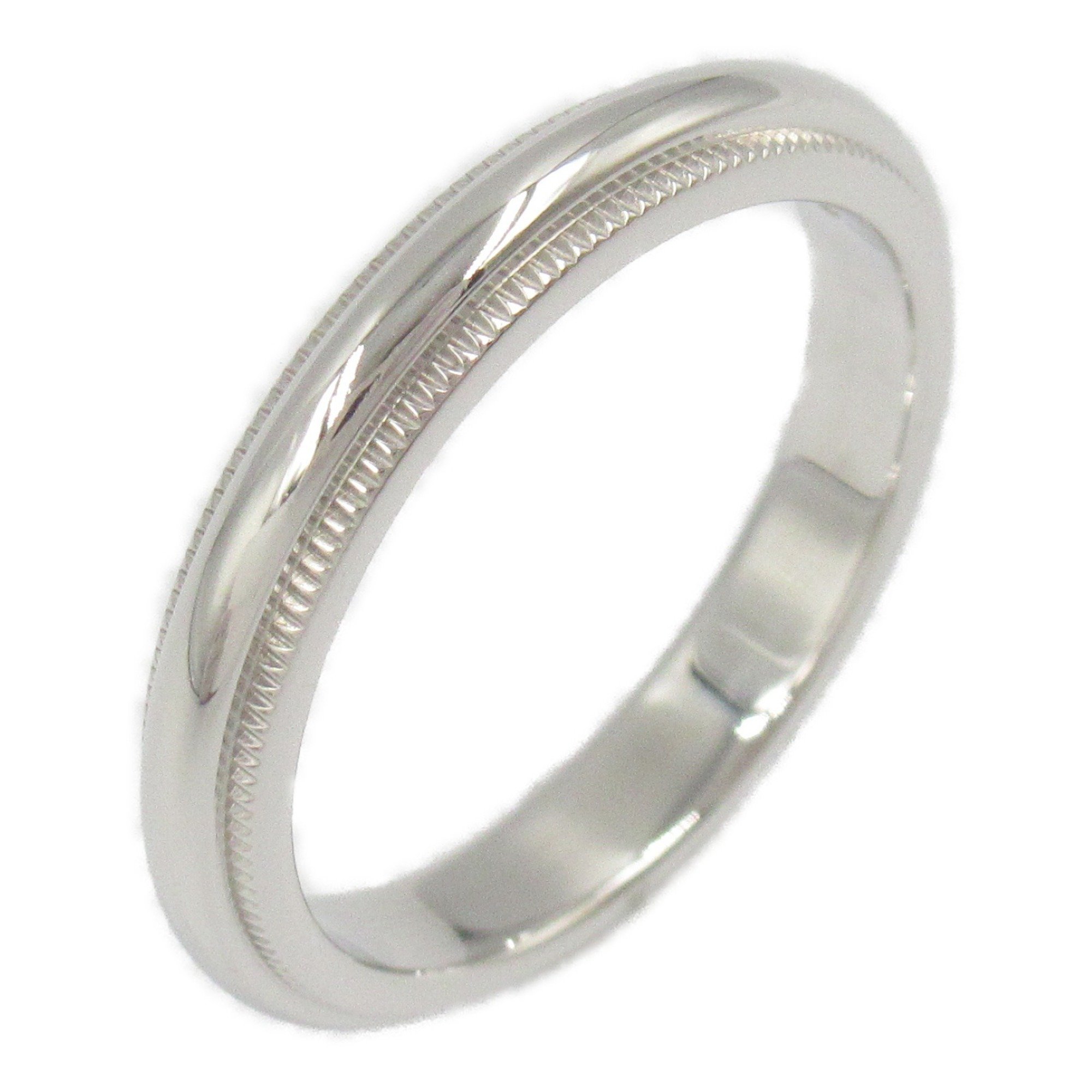 Tiffany & Co. Milgrain Ring, Pt950 Platinum, Women's, Silver