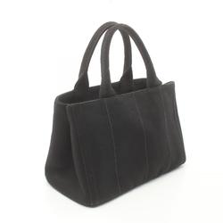 PRADA CANAPA Tote Bag Canvas Women's Black B2439O