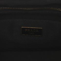 PRADA CANAPA Tote Bag Canvas Women's Black B2439O