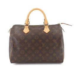 Louis Vuitton LOUIS VUITTON Monogram Speedy 30 Handbag Brown M41108 Gold Hardware