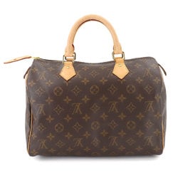 Louis Vuitton LOUIS VUITTON Monogram Speedy 30 Handbag Brown M41108 Gold Hardware